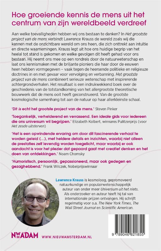 Achterkant van Het grootste project van de mens
