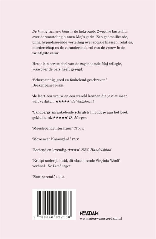 Achterkant van De komst van een kind