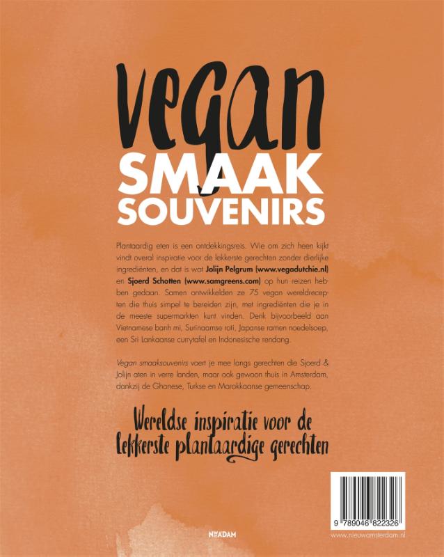 Achterkant van Vegan smaaksouvenirs