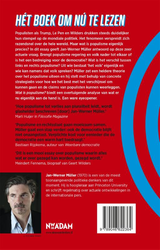 Achterkant van Wat is populisme?