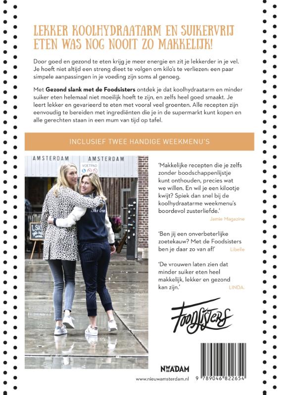 Achterkant van Gezond slank met de Foodsisters