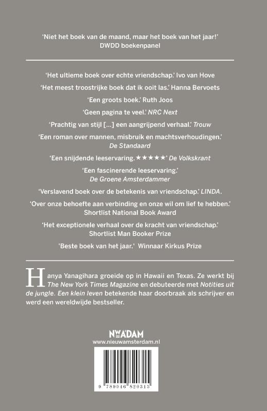 Achterkant van Een klein leven