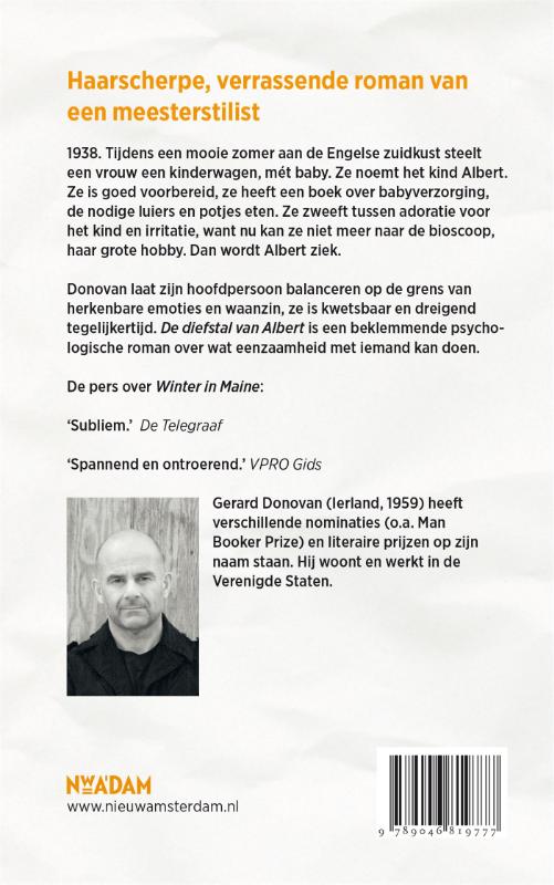 Achterkant van De diefstal van Albert