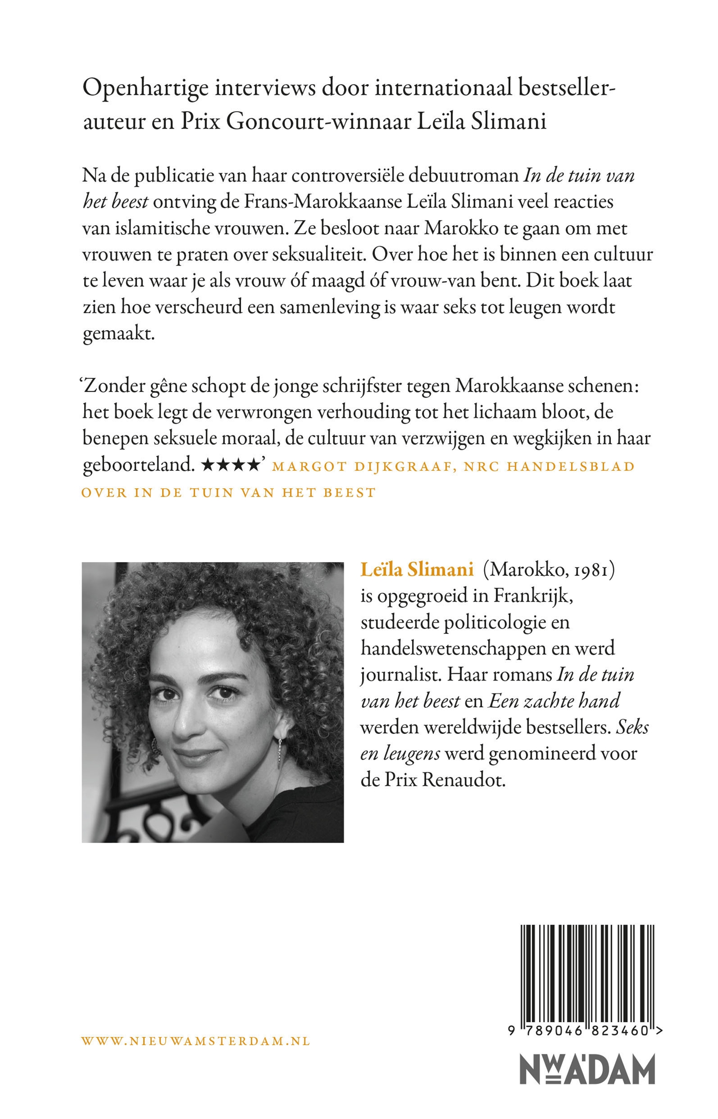 Achterkant van Seks en leugens