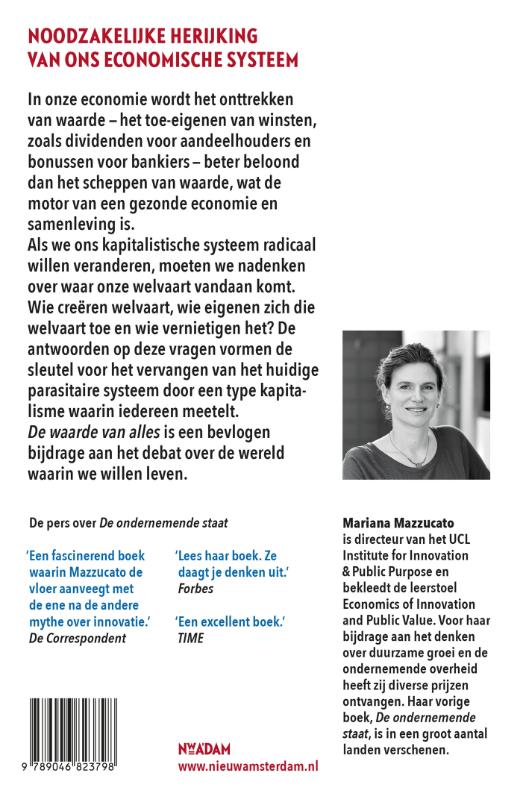 Achterkant van De waarde van alles