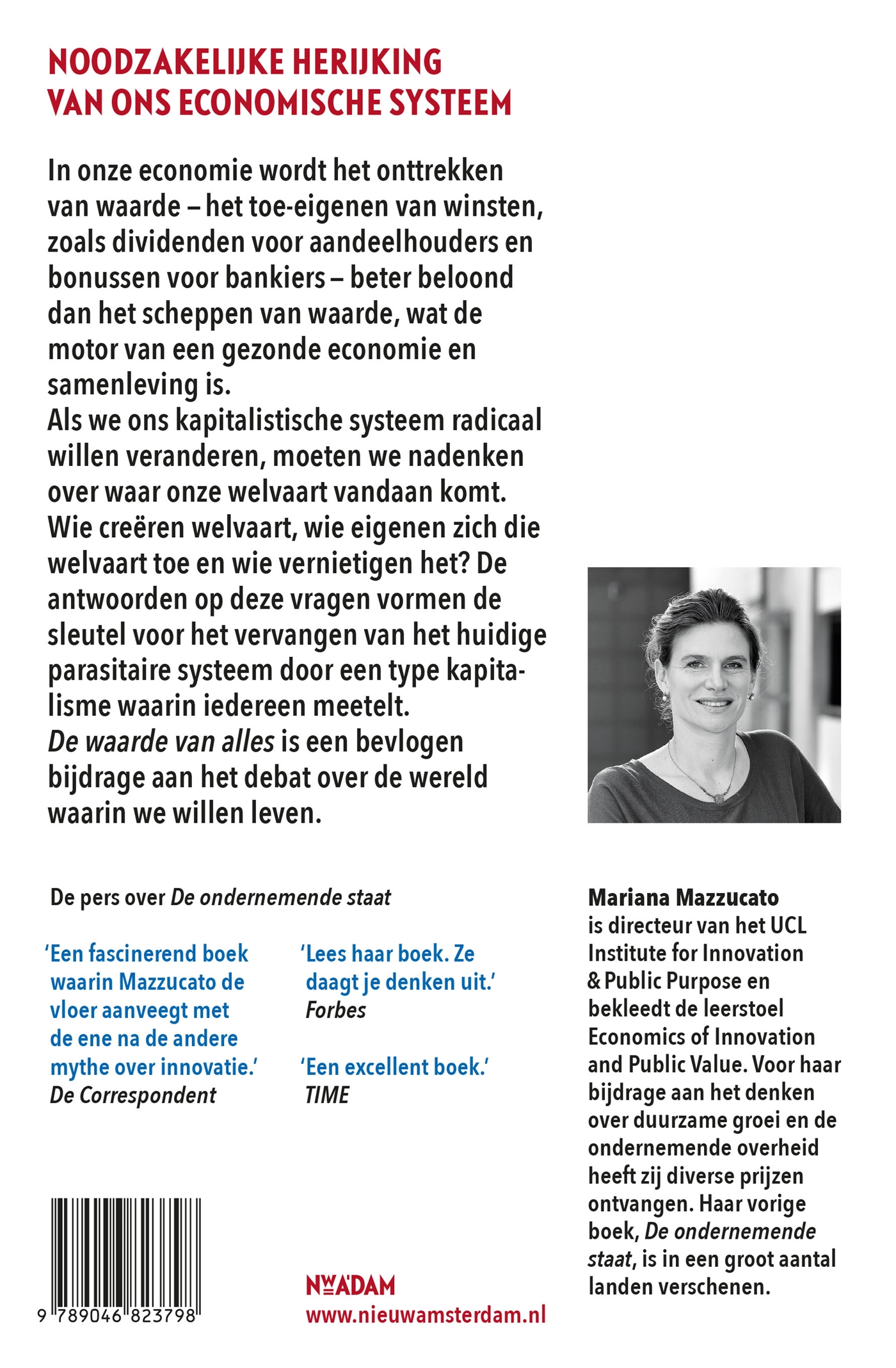 Achterkant van De waarde van alles