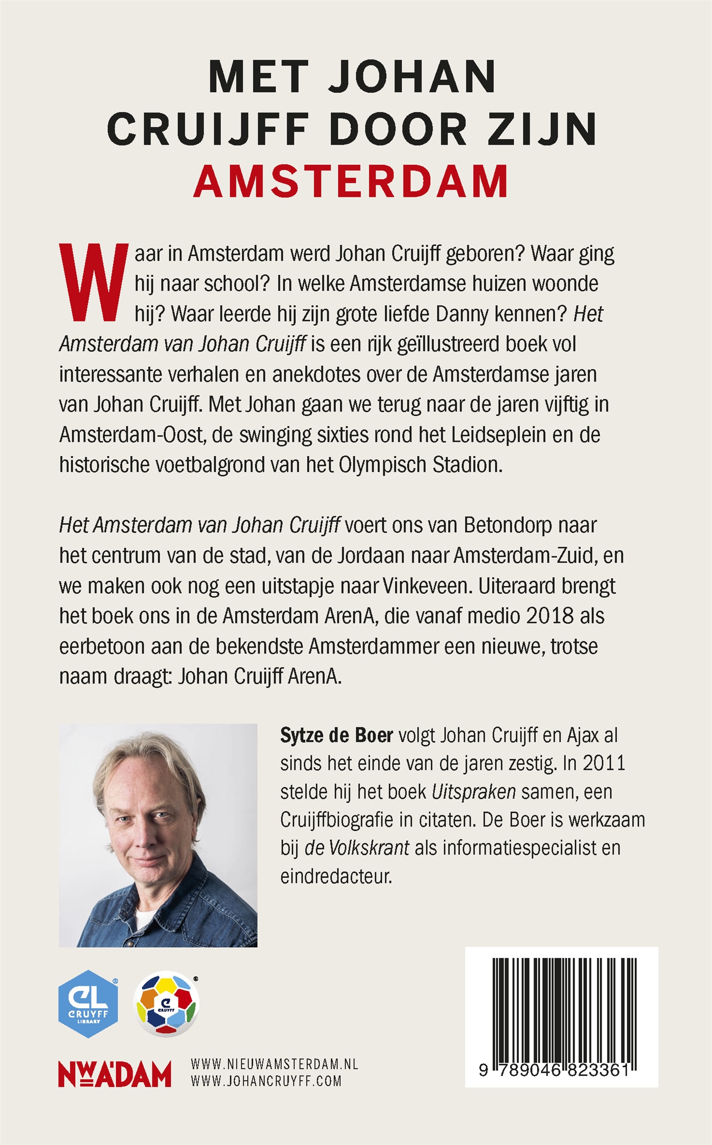 Achterkant van Het Amsterdam van Johan Cruijff