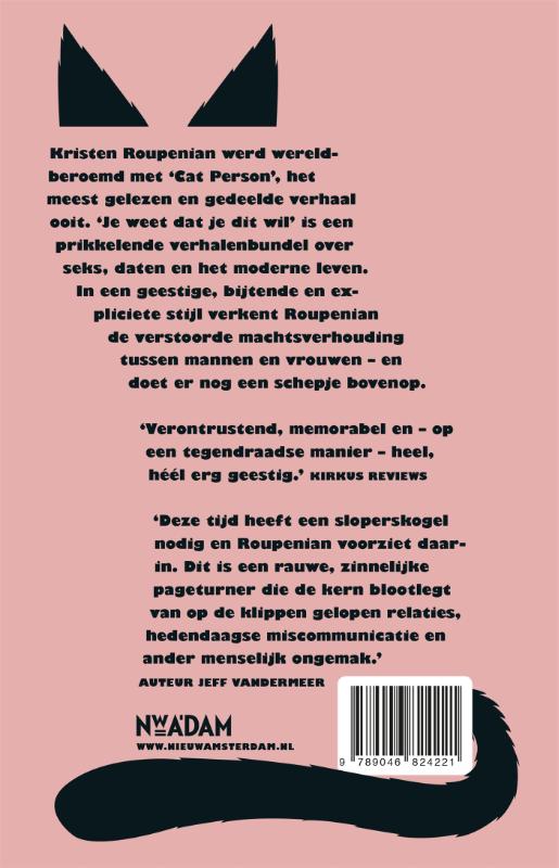 Achterkant van Je weet dat je dit wil