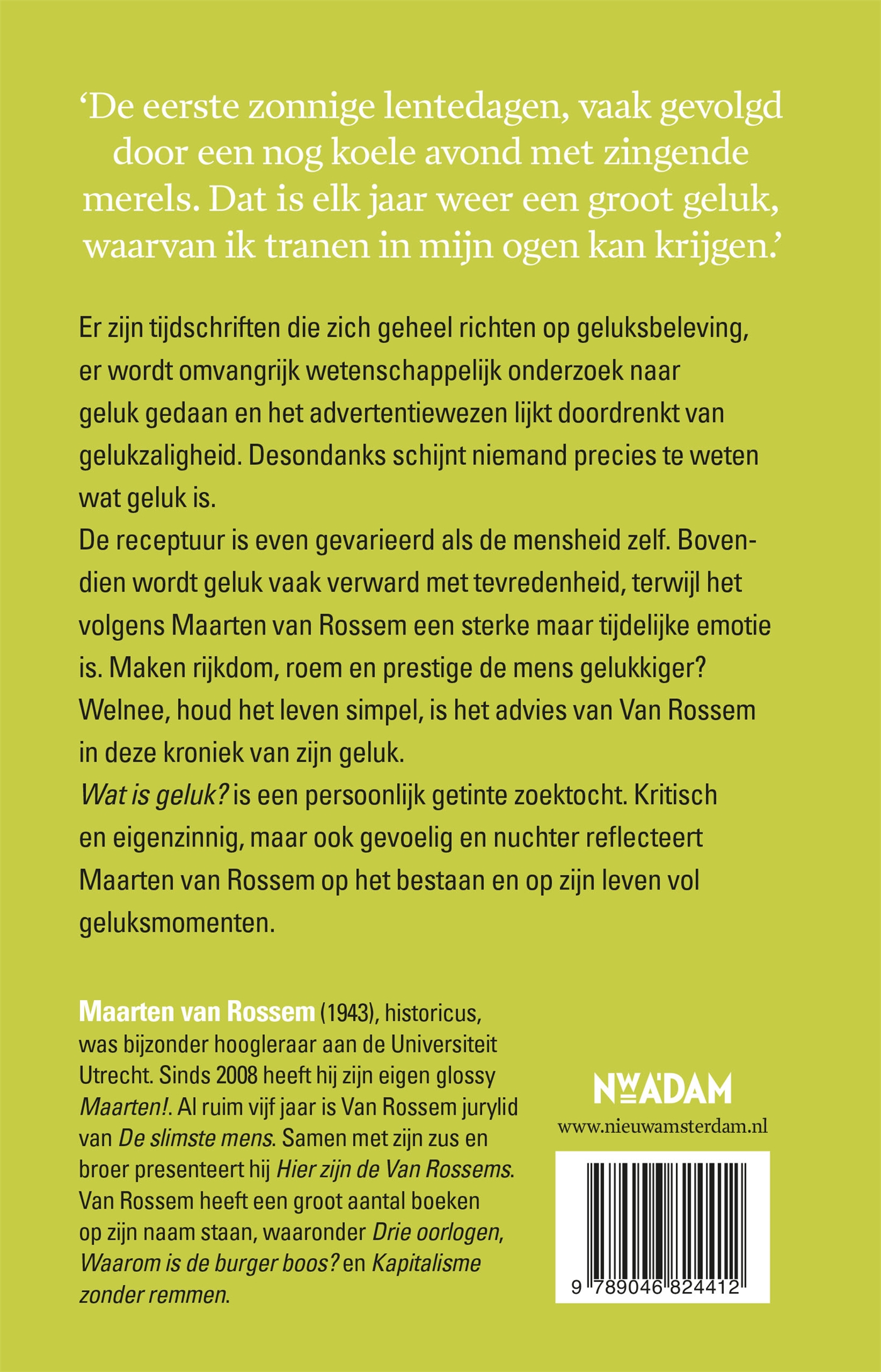 Achterkant van Wat is geluk?