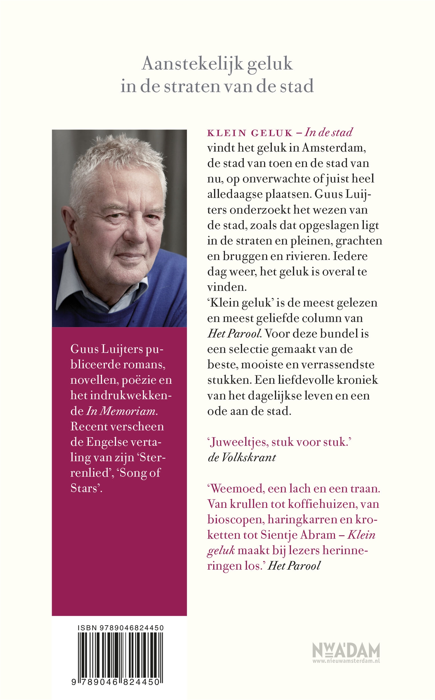 Achterkant van Klein geluk In de stad