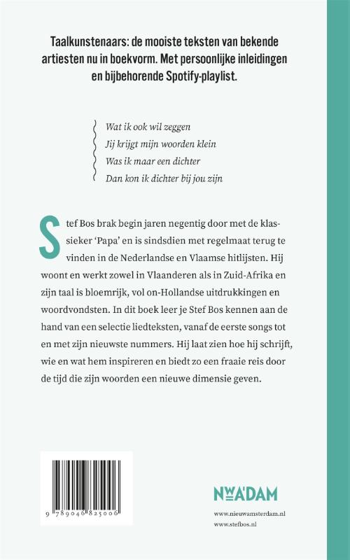 Achterkant van Stef Bos