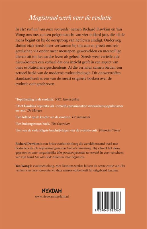 Achterkant van Het verhaal van onze voorouder