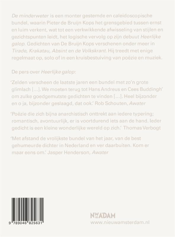 Achterkant van De minderweter
