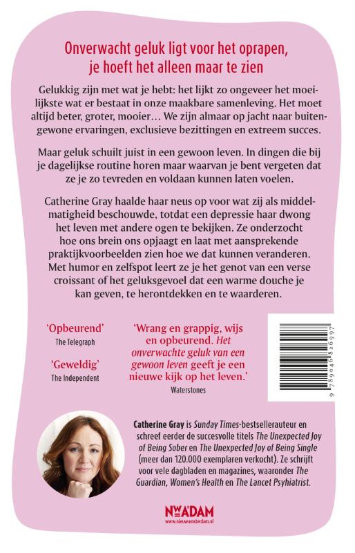 Achterkant van Het onverwachte geluk van een gewoon leven
