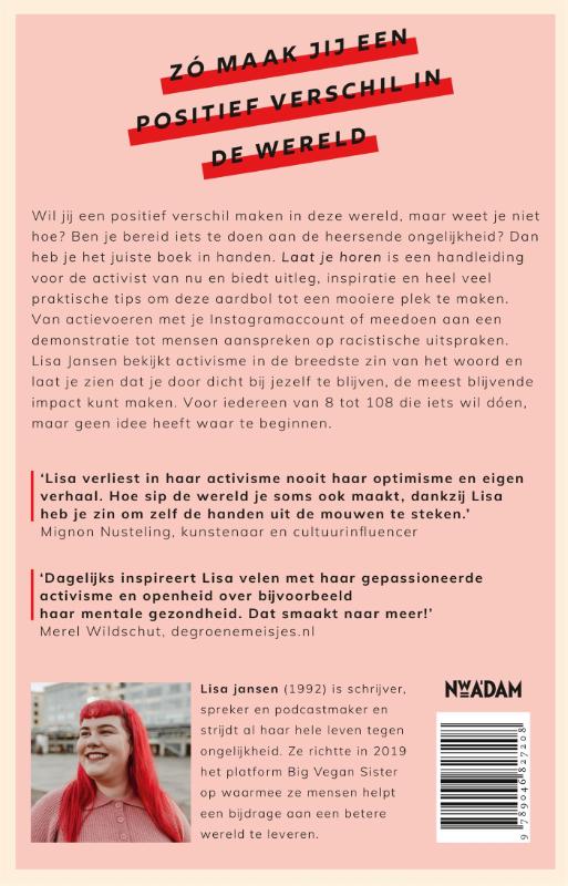 Achterkant van Laat je horen