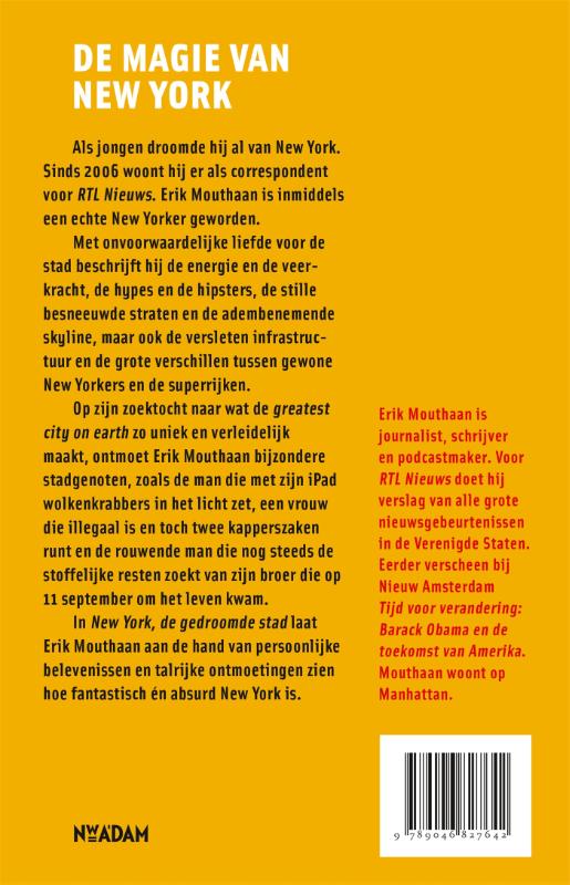 Achterkant van New York, de gedroomde stad