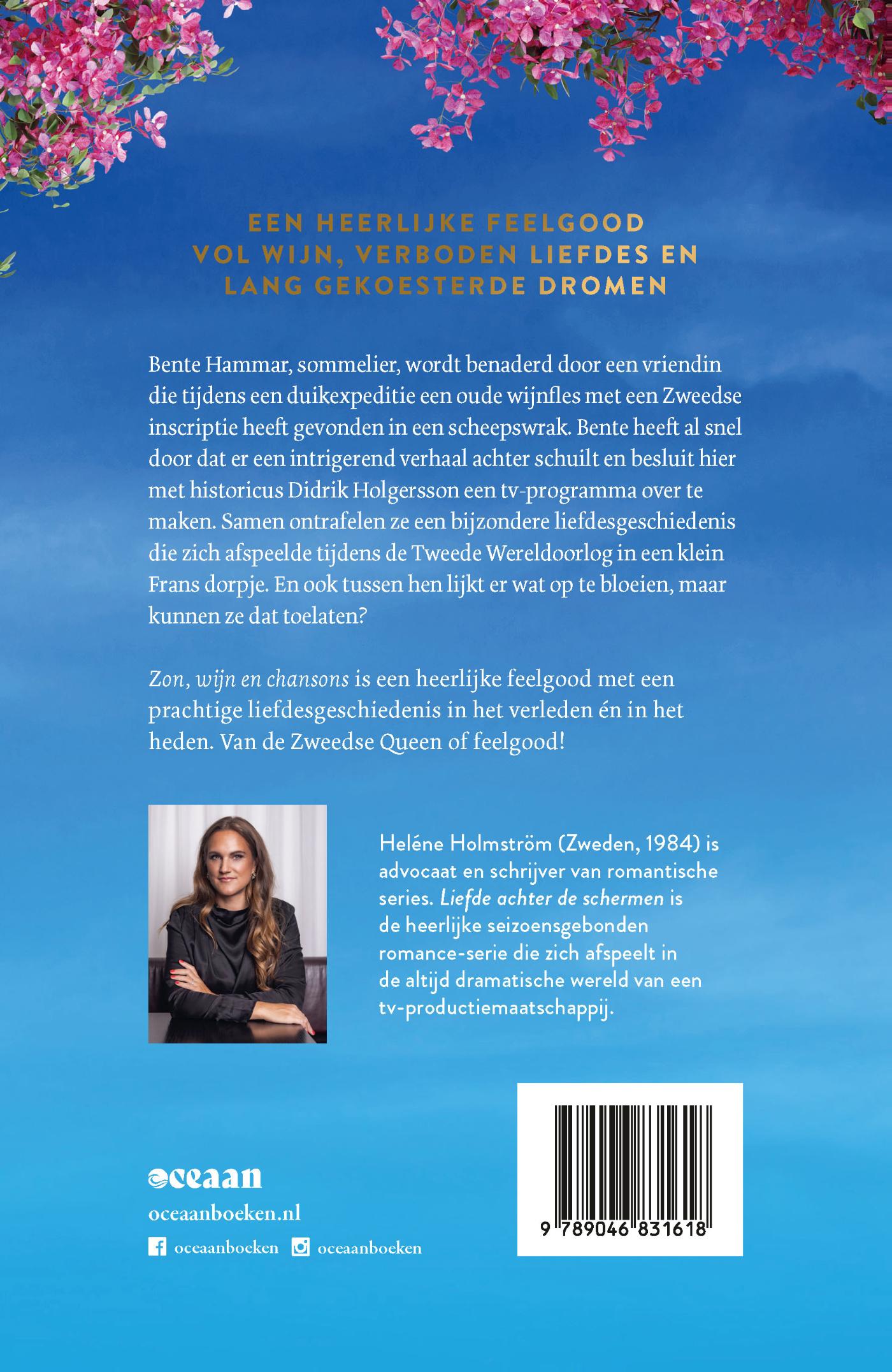 Achterkant van Zon, wijn en chansons