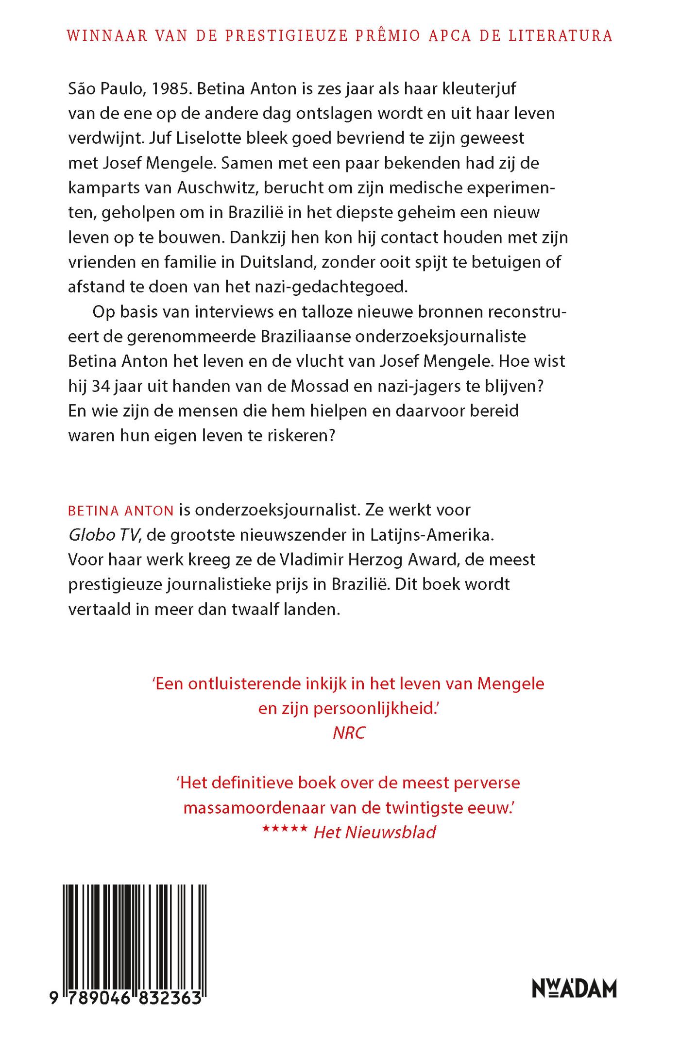 Achterkant van Het geheime netwerk dat Josef Mengele liet verdwijnen