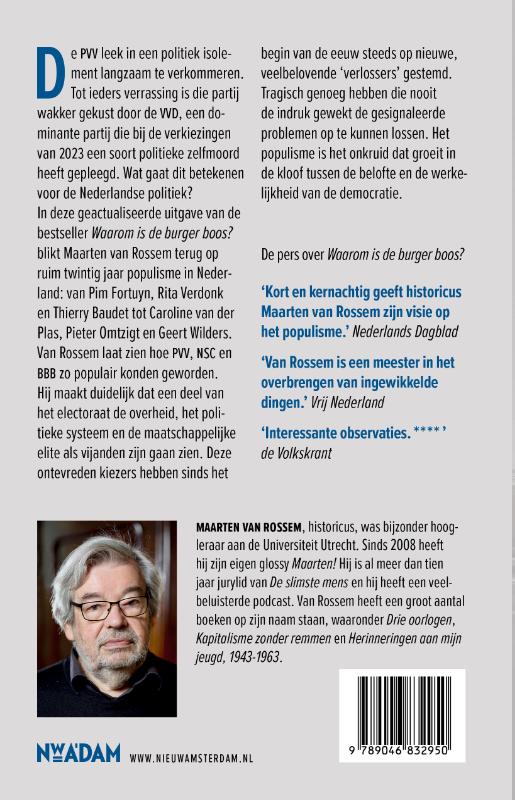 Achterkant van Maarten van Rossem over populisme en onze democratie