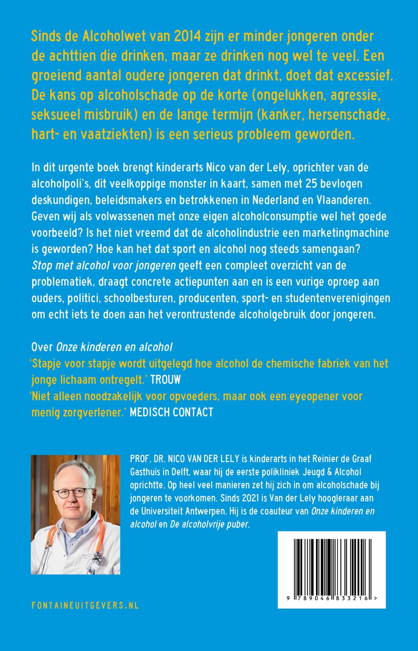 Achterkant van Stop met alcohol voor jongeren