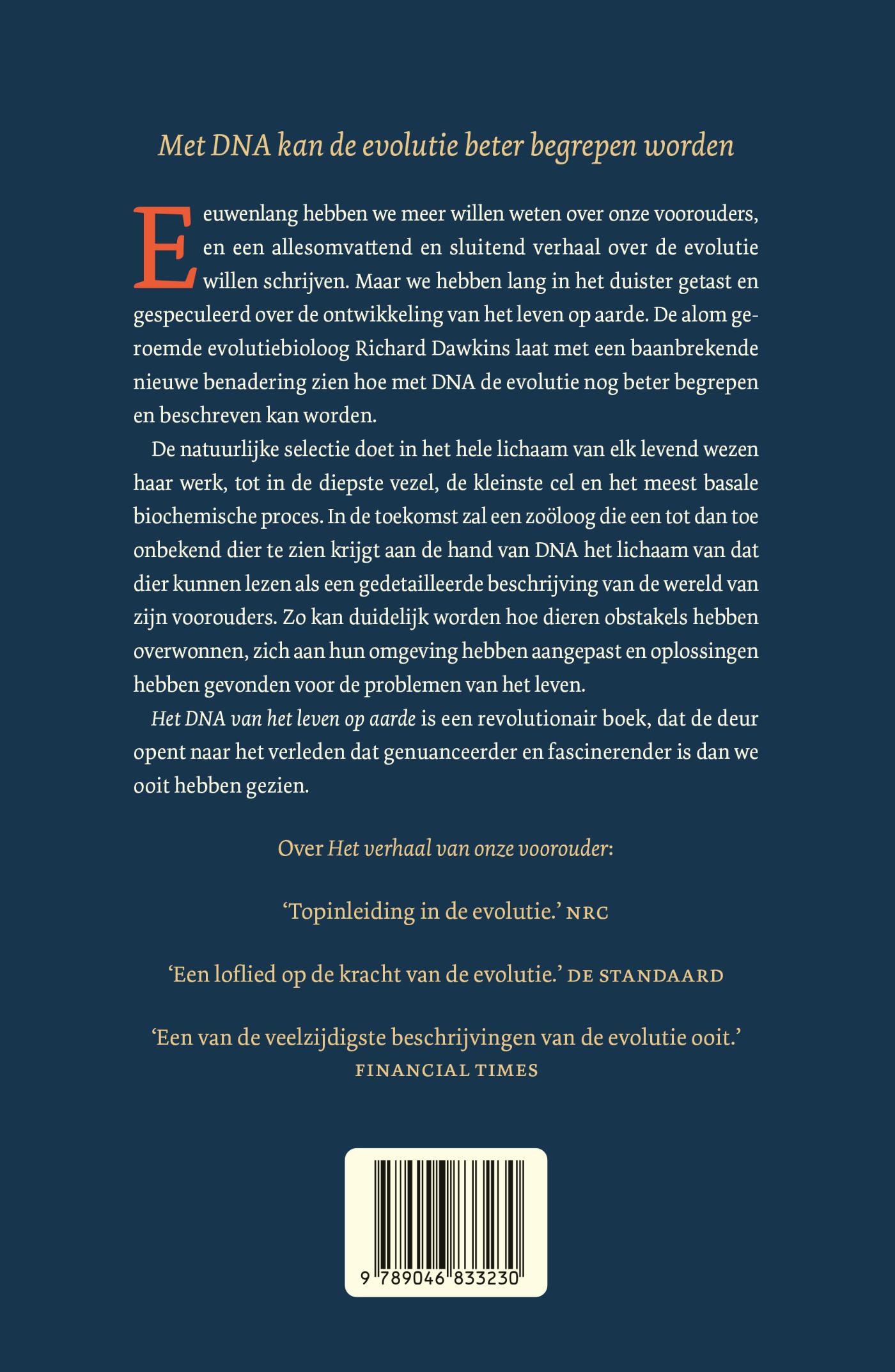Achterkant van Het DNA van het leven op aarde