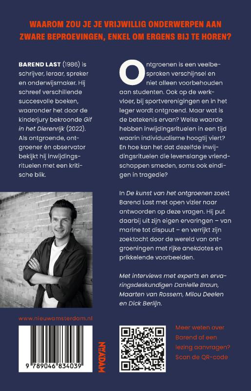 Achterkant van De kunst van het ontgroenen