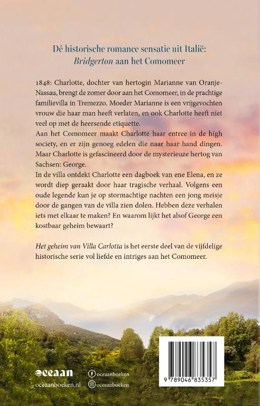 Achterkant van Het geheim van Villa Carlotta