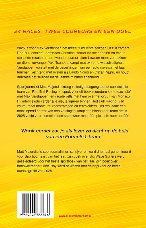 Achterkant van Inside Red Bull Racing