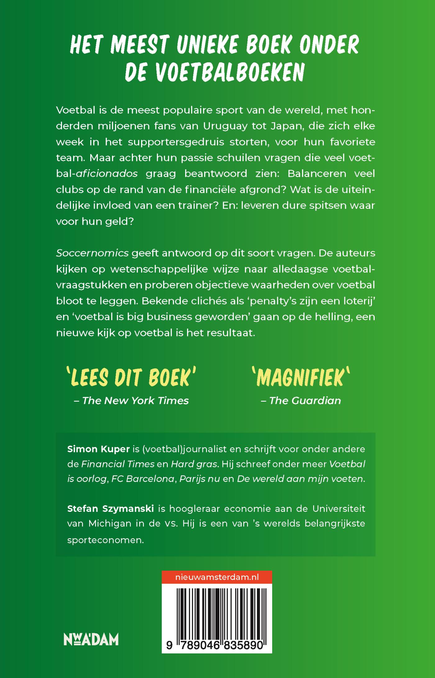 Achterkant van Soccernomics