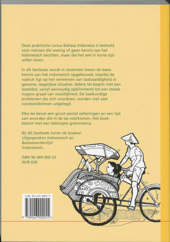 Achterkant van Indonesisch voor beginners