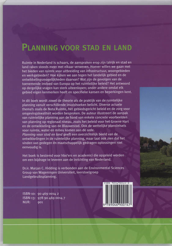 Achterkant van Planning voor stad en land