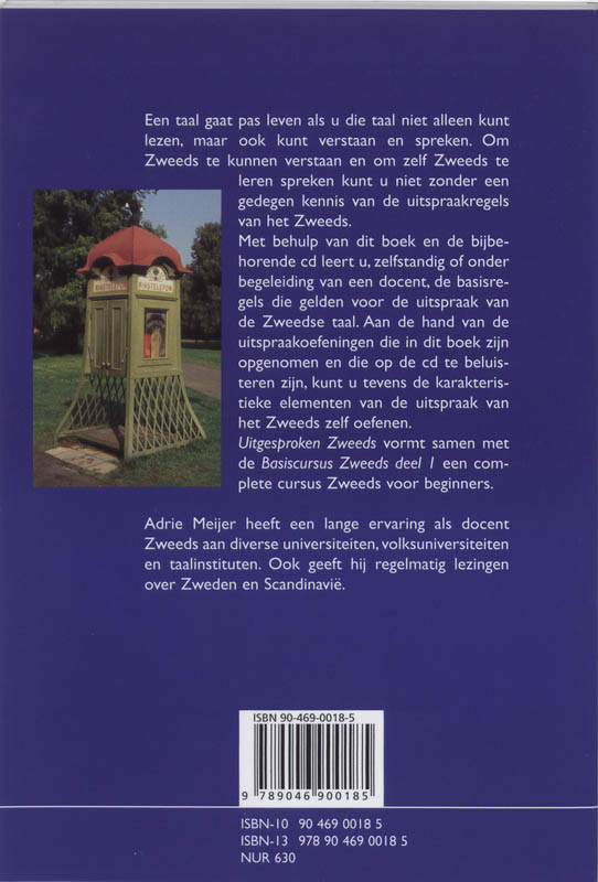 Achterkant van Uitgesproken Zweeds