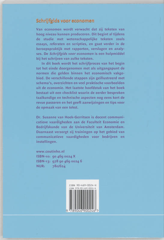 Achterkant van Schrijfgids voor economen