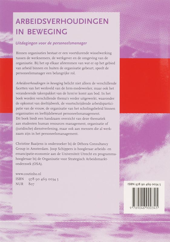 Achterkant van Arbeidsverhoudingen in beweging