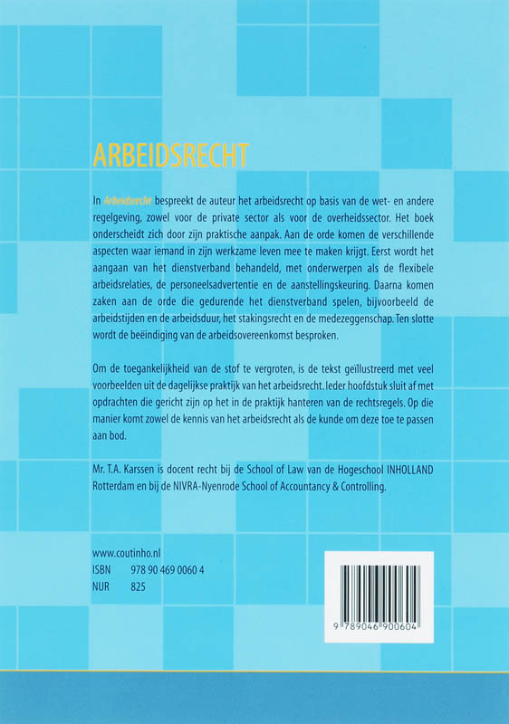 Achterkant van Arbeidsrecht
