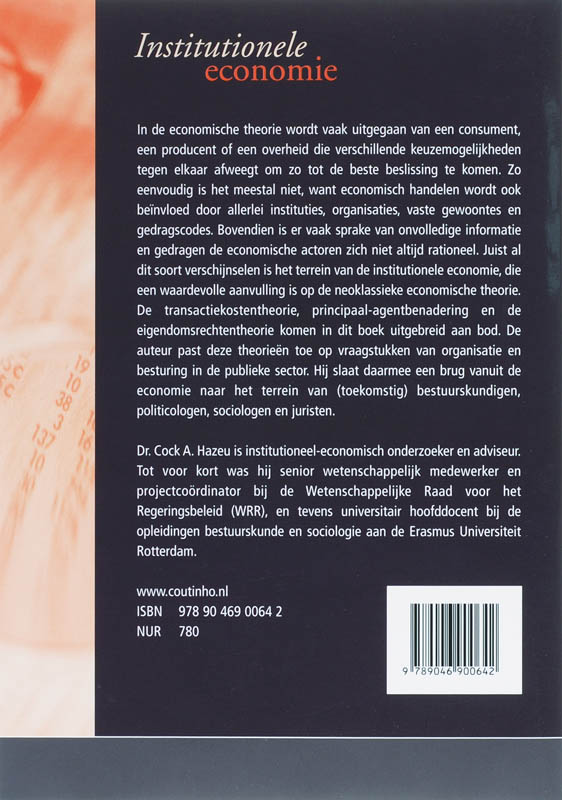 Achterkant van Institutionele economie