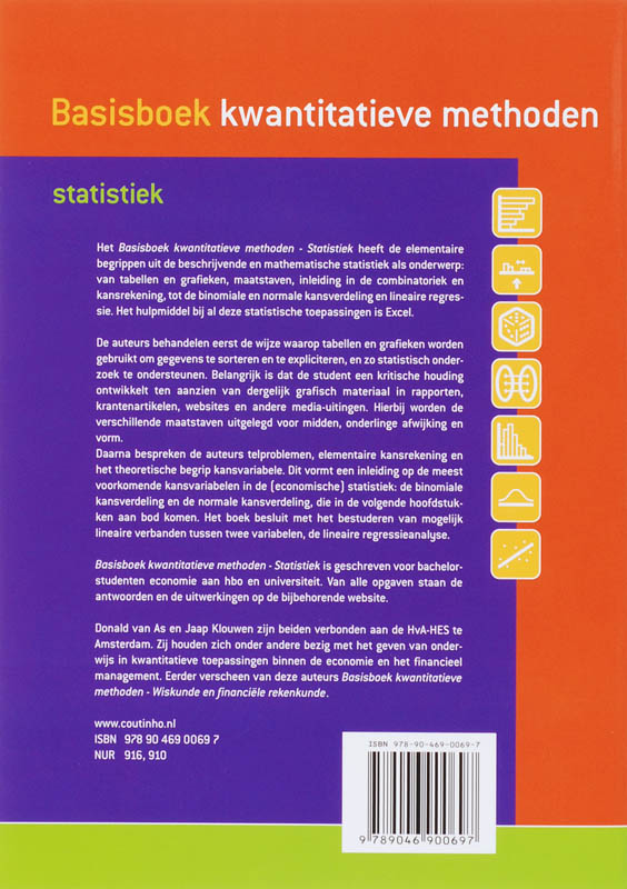 Achterkant van Basisboek kwantitatieve methoden