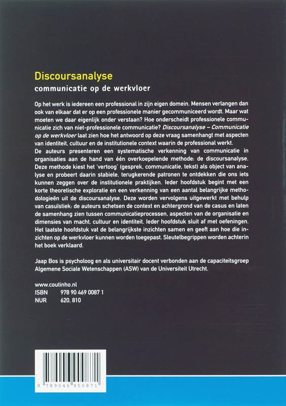Achterkant van Discoursanalyse