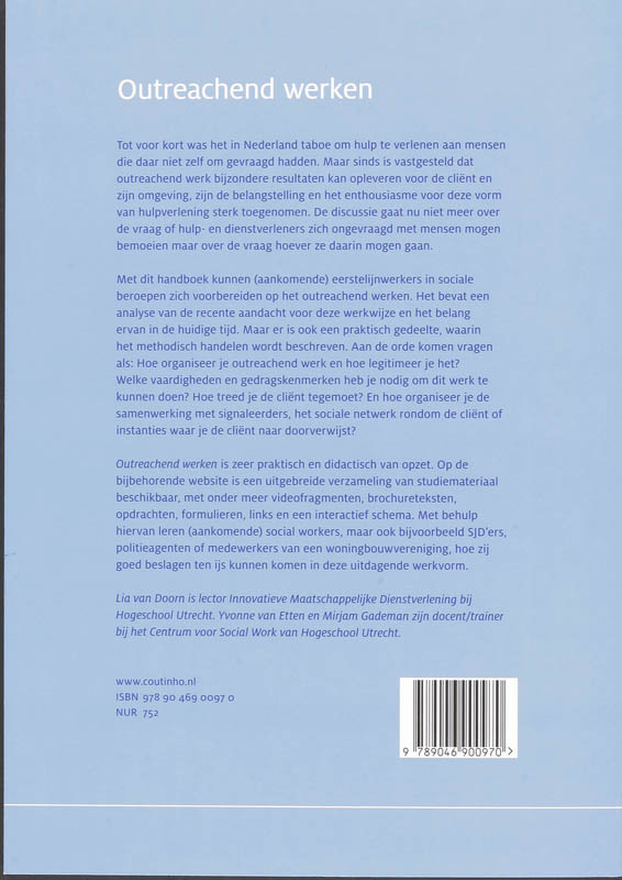 Achterkant van Outreachend werken