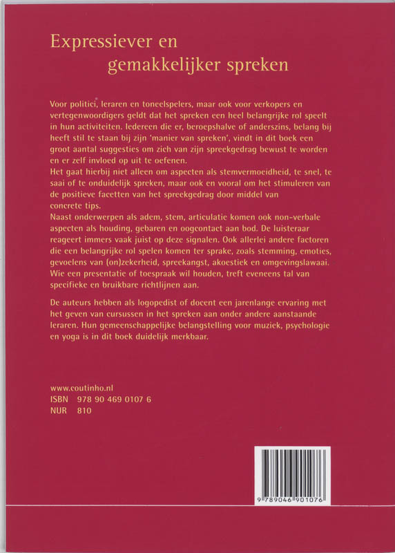 Achterkant van Expressiever en gemakkelijker spreken