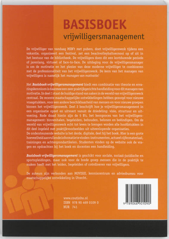 Achterkant van Basisboek vrijwilligersmanagement