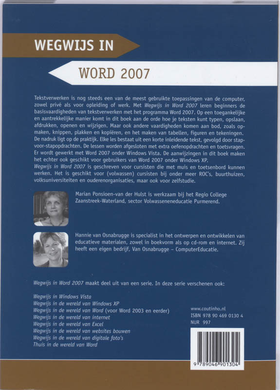 Achterkant van Wegwijs in Word 2007