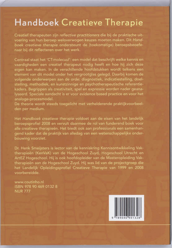 Achterkant van Handboek creatieve therapie
