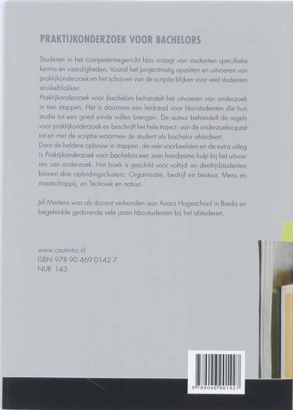 Achterkant van Praktijkonderzoek voor bachelors