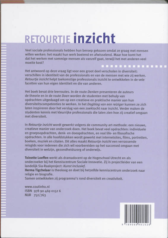 Achterkant van Retourtje inzicht