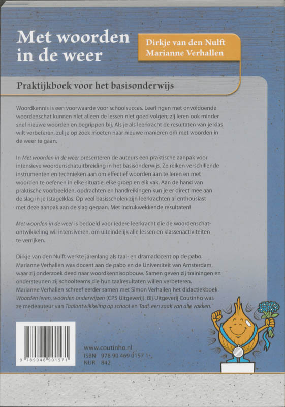 Achterkant van Met woorden in de weer
