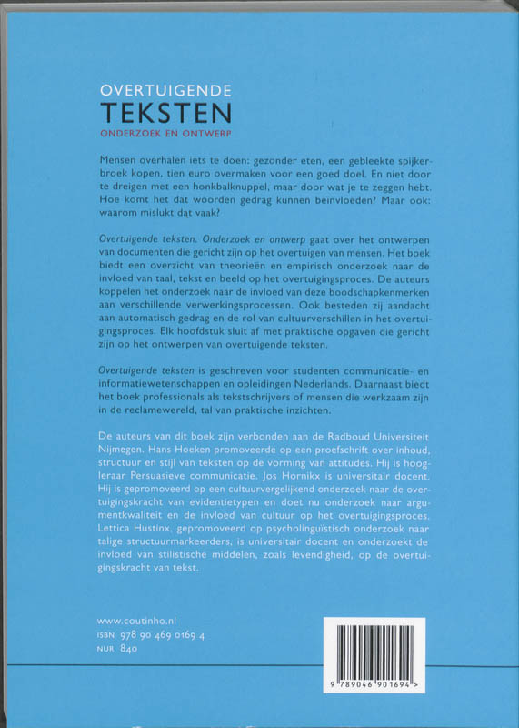 Achterkant van Overtuigende teksten