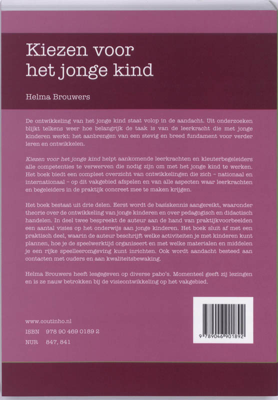 Achterkant van Kiezen voor het jonge kind