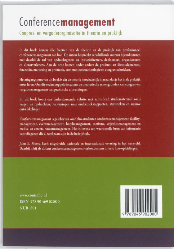 Achterkant van Conferencemanagement