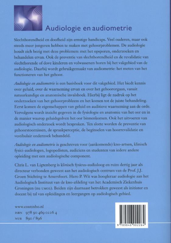 Achterkant van Audiologie en audiometrie